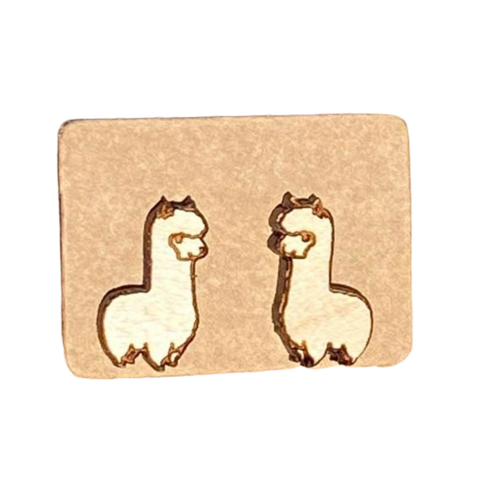 Llama Stud Earrings